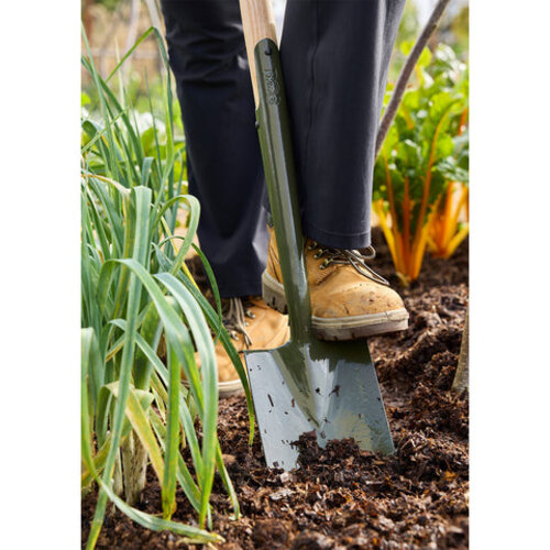 Burgon & Ball RHS Border Spade BoronGreen - 98 cm - gerecycled staal - boriumstaal- duurzaam