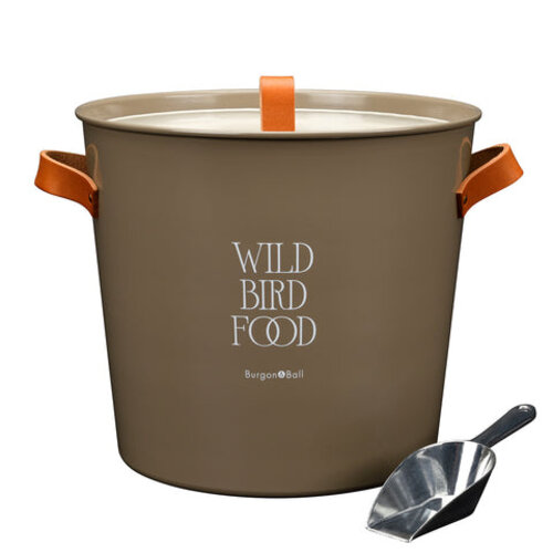 Burgon & Ball Blik voor vogelvoer - Truffel - Wild bird food - met deksel