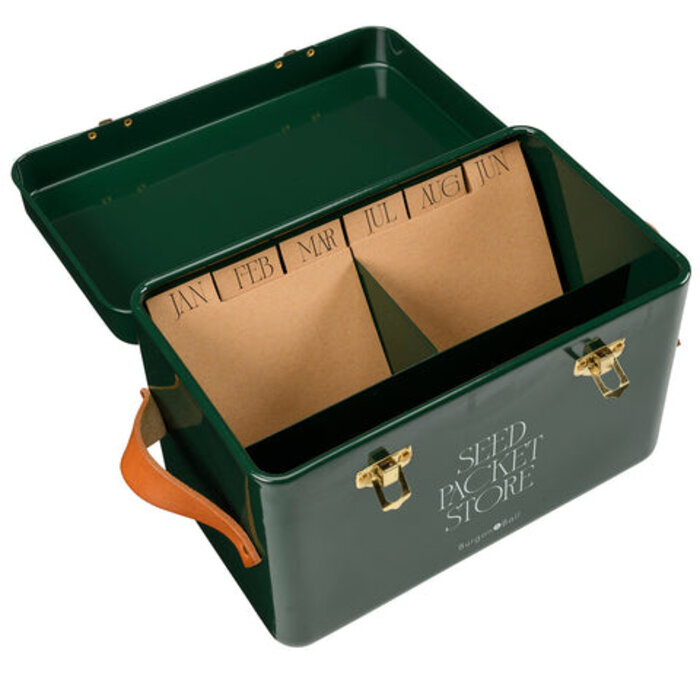 Burgon & Ball Zadenbewaarblik - zaden bewaren - incl. tabbladen maand - 3 vakken