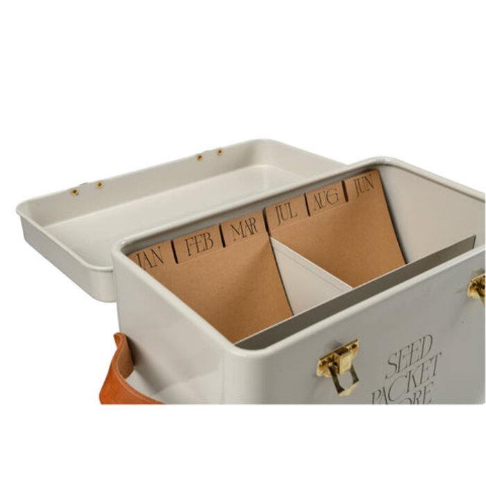 Burgon & Ball Zadenbewaarblik - zaden bewaren - incl. tabbladen maand - 3 vakken