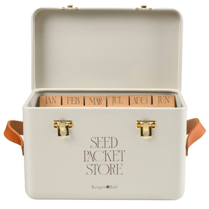 Burgon & Ball Zadenbewaarblik - zaden bewaren - incl. tabbladen maand - 3 vakken
