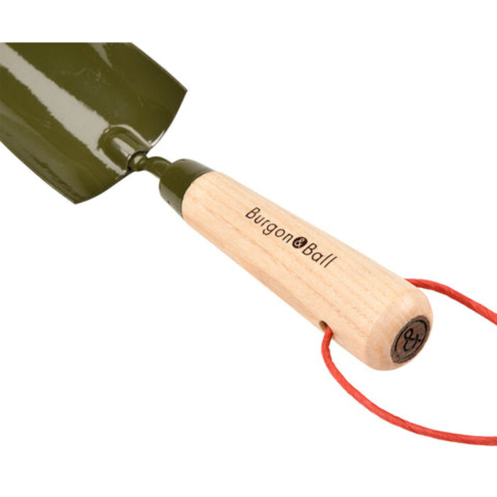 Burgon & Ball RHS Handschepje BoronGreen - Handtroffel - Tuinschepje - gerecycled staal - Ergonomisch