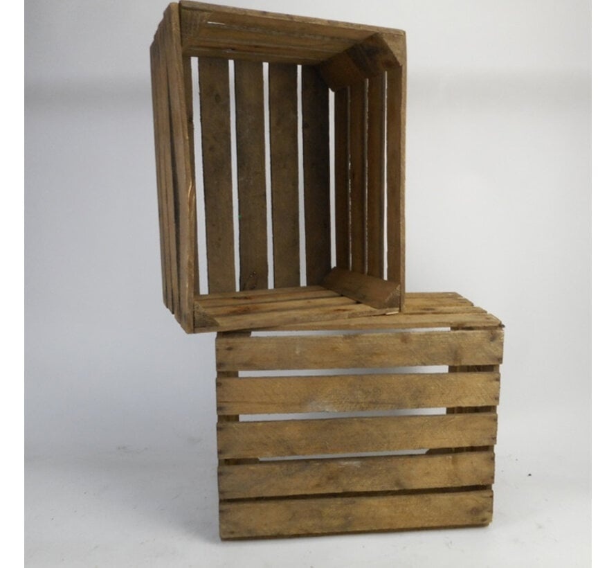 Meuwissen Agro Fruitkist - Hout - Onbehandeld - Decoratie - 50 x 40 x 30 cm