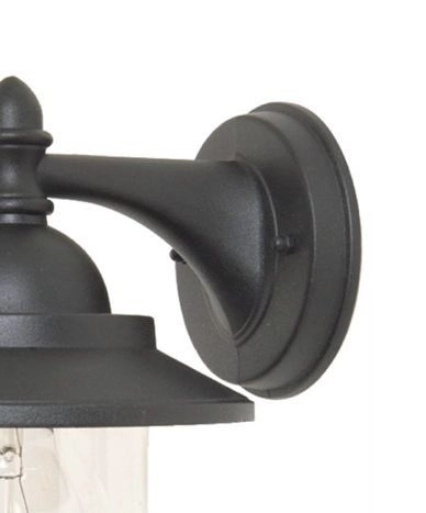Franssen Verlichting Finmotion Kelk - Gevellamp -  E27 - Aluminium - Zwart