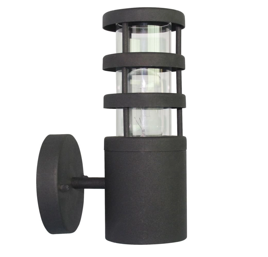 Franssen Verlichting Finmotion Raster - Gevellamp - E27 - RVS - Zwart