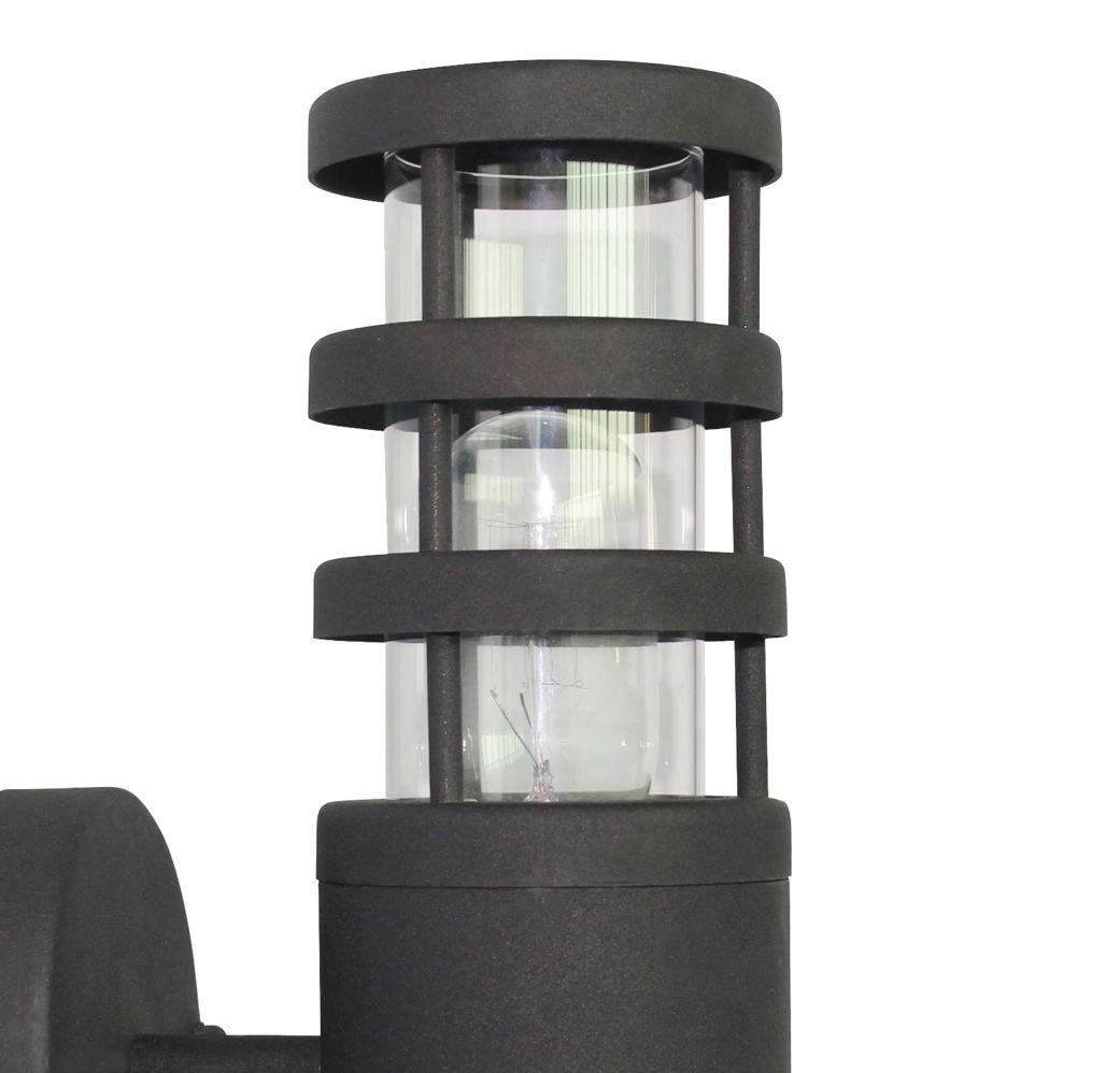 Franssen Verlichting Finmotion Raster - Gevellamp - E27 - RVS - Zwart
