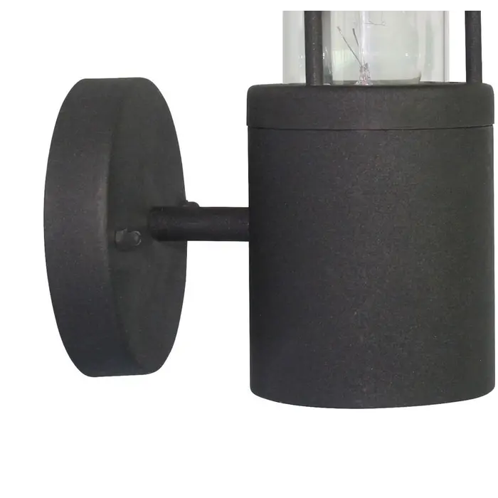 Franssen Verlichting Finmotion Raster - Gevellamp - E27 - RVS - Zwart