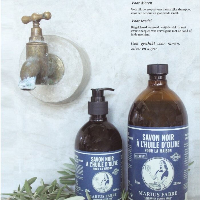 Marius Fabre Savon Noir - Zeep Pompfles 500 ml - Plantaardige oliën