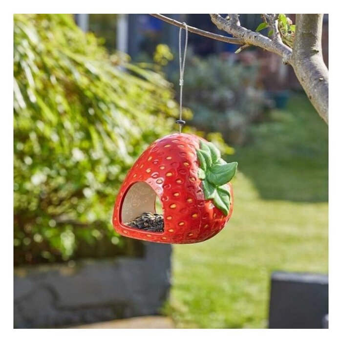 Smart Garden Products Voederhuisje Aardbei - 17 cm - hangend