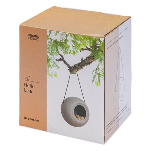 Singing Friend Voederbol Lisa - 14 cm - vogelvoerhuisje - keramiek