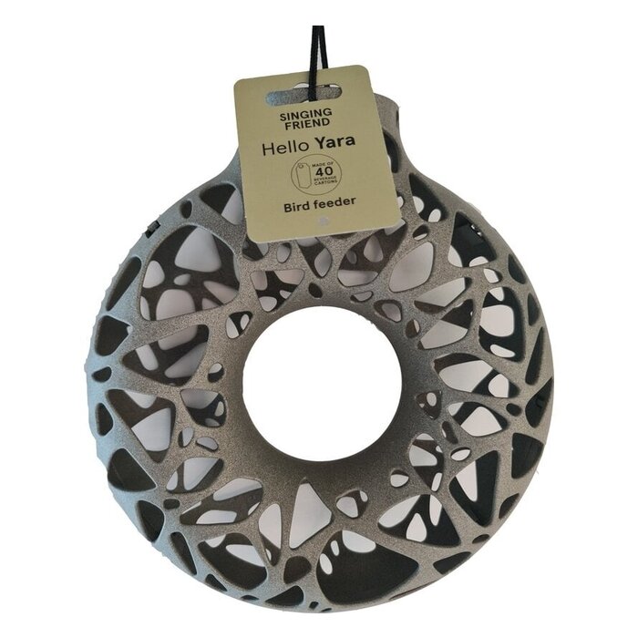 Singing Friend Yara vetbolhouder - Kunststof - Grijs - Rond - 7 á 8 vetbollen