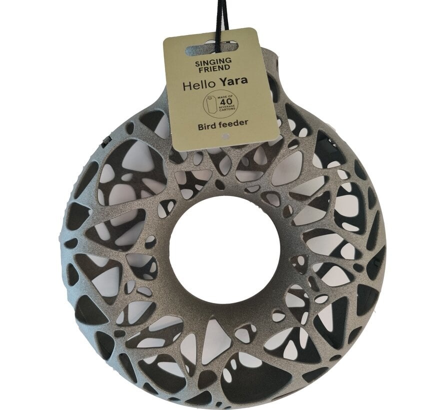 Singing Friend Yara vetbolhouder - Kunststof - Grijs - Rond - 7 á 8 vetbollen