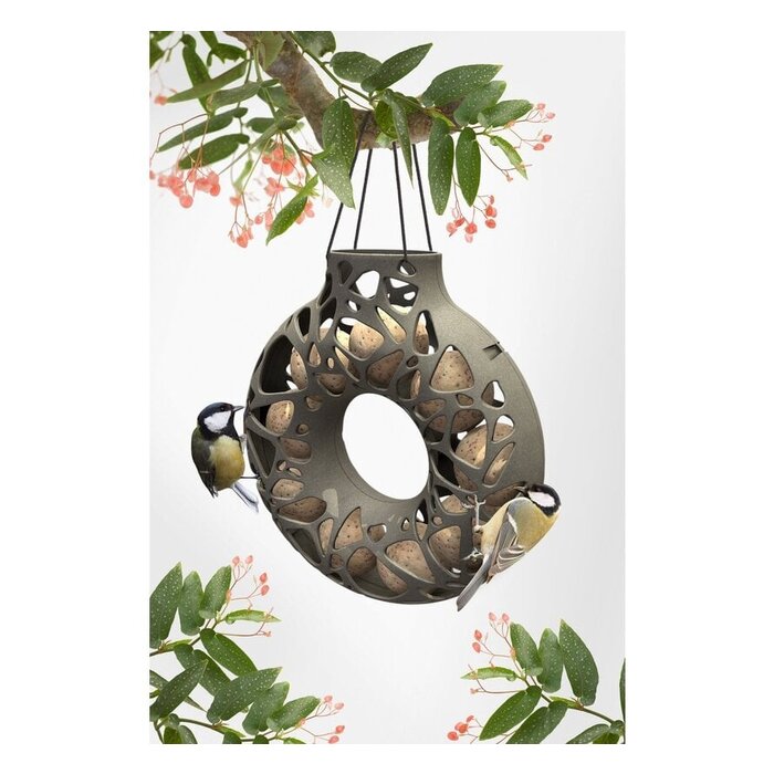 Singing Friend Yara vetbolhouder - Kunststof - Grijs - Rond - 7 á 8 vetbollen