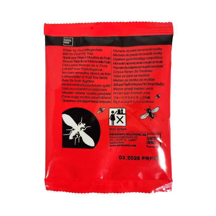 Swissinno Fruitvliegenval lokstof - 100% natuurlijk - 2 zakjes