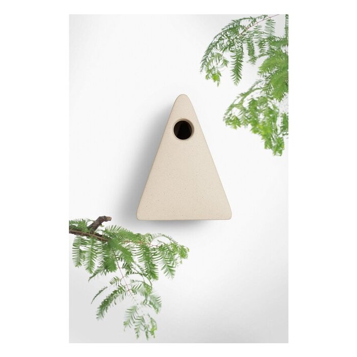 Singing Friend Nestkast Nina - Keramiek - Driehoek - Beige - Grijs