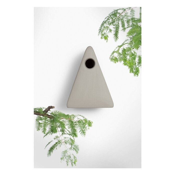 Singing Friend Nestkast Nina - Keramiek - Driehoek - Beige - Grijs