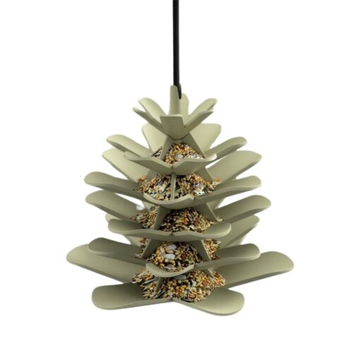 Singing Friend Jesse voedersilo - Dennenappel - Groen/Grijs - Uniek