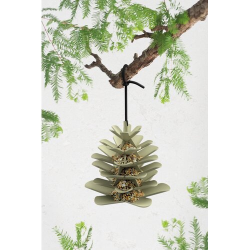 Singing Friend Jesse voedersilo - Dennenappel - Groen/Grijs - Uniek