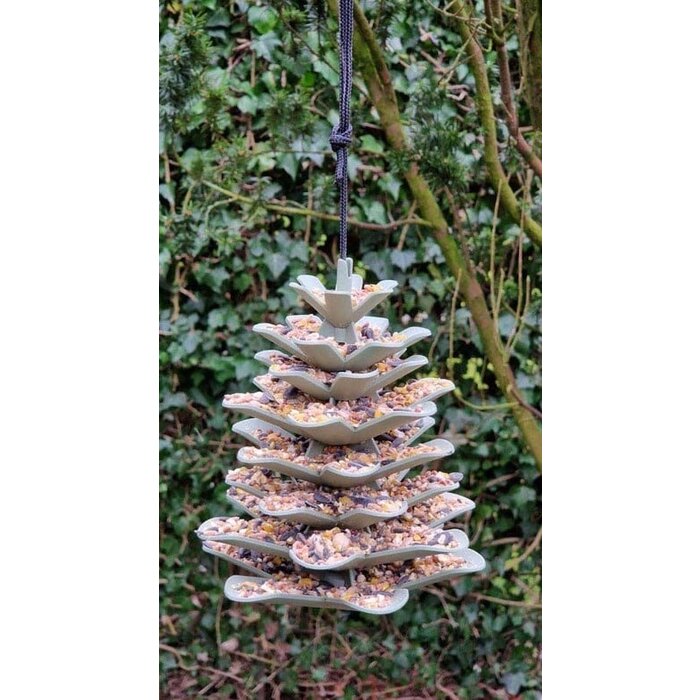 Singing Friend Jesse voedersilo - Dennenappel - Groen/Grijs - Uniek