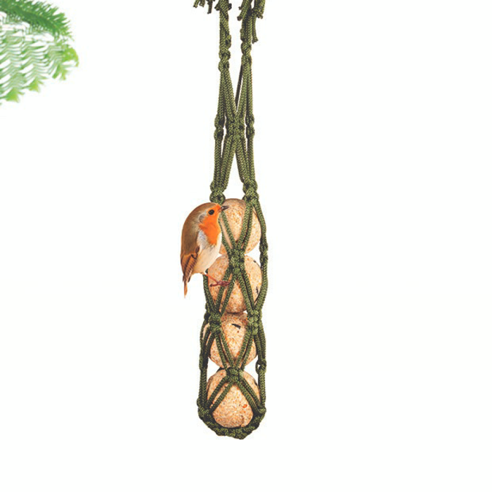 Singing Friend Vetbolhouder Macrame - 3 kleuren - Pet touw