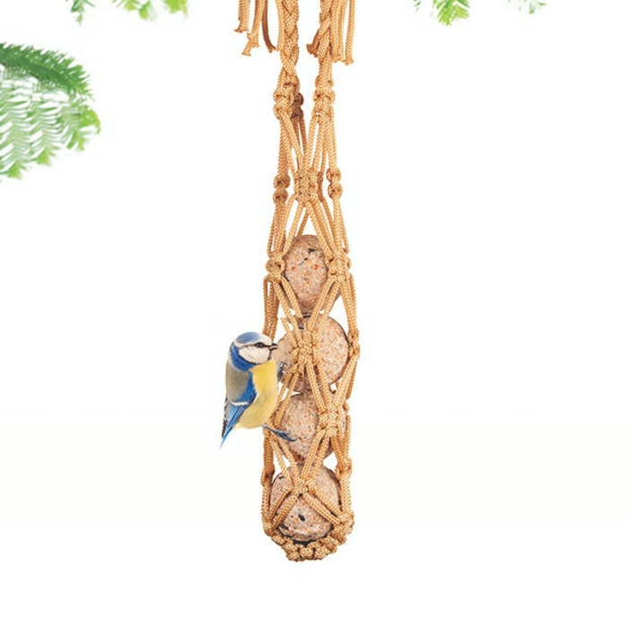 Singing Friend Vetbolhouder Macrame - 3 kleuren - Pet touw