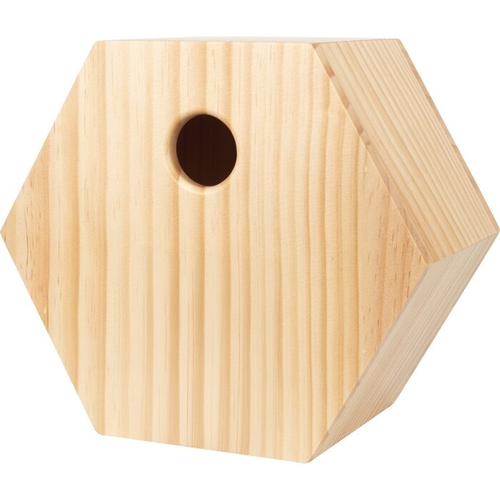 Singing Friend Nestkast Levi - Hout - 6-hoek - Vogelhuisje