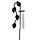 Zwarte regenmeter -Decoratief blad- Inclusief glaasje - 120 cm