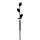 Zwarte regenmeter -Decoratief blad- Inclusief glaasje - 120 cm