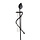 Zwarte regenmeter -Decoratief blad- Inclusief glaasje - 120 cm