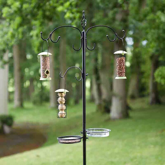 Smart Garden Products Vogelvetbol standaard Klassiek - 204 cm - Met water- en voederbakje - Exclusief silo's