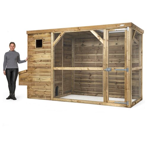 Voldux Kippenhok Toon - 300 x 120 x 190 cm - Met nachtverblijf