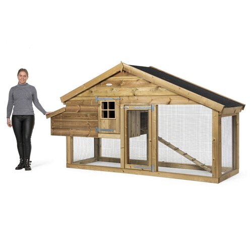 Voldux Dierenverblijf Romy - 300 x 90 x 160 cm - Ook voor kippen - Gemonteerd geleverd