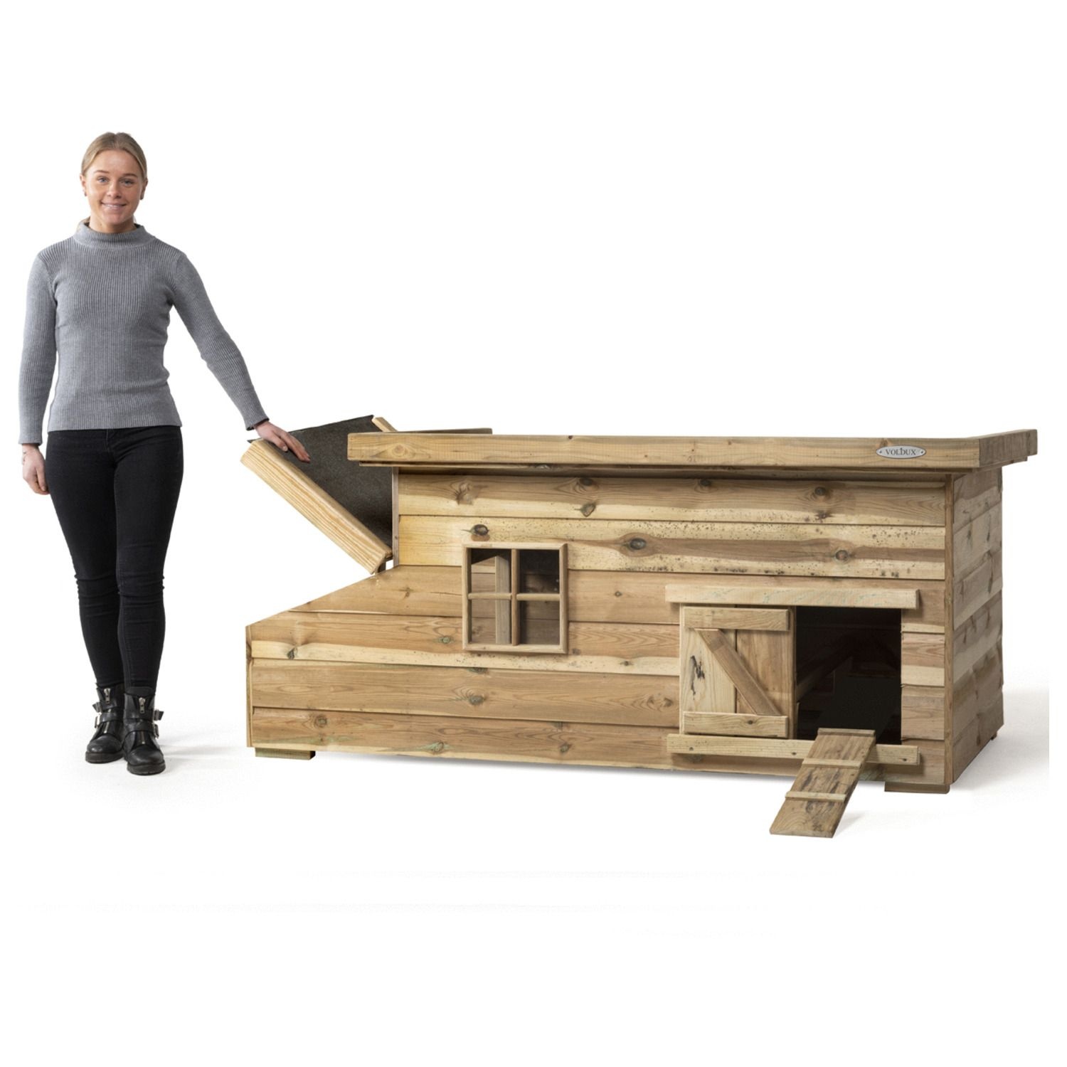 Voldux Kippenhok Fenne & Finn - 190 x 88 x 84 cm - Legnest