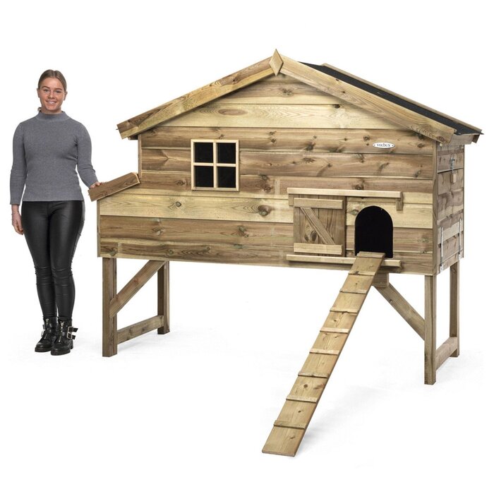 Voldux Kippenhok Jasper - 140 x 90 x 165 cm - Geïmpregneerd hout