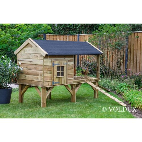 Voldux Dierenverblijf Dennis & David - 201 x 113 x 163 cm - Bruin of zwart