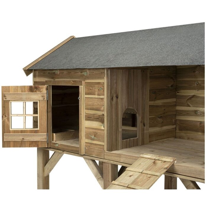 Voldux Dierenverblijf Dennis & David - 201 x 113 x 163 cm - Bruin of zwart