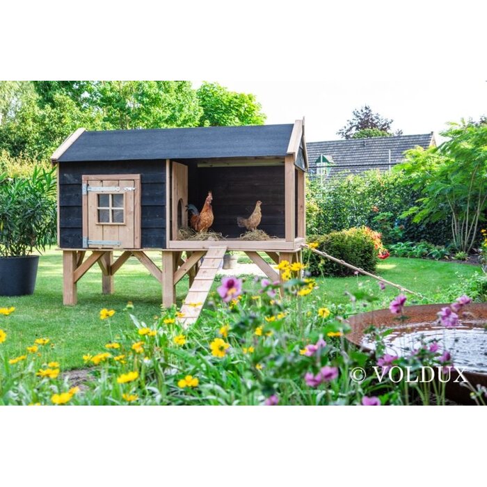 Voldux Dierenverblijf Dennis & David - 201 x 113 x 163 cm - Bruin of zwart