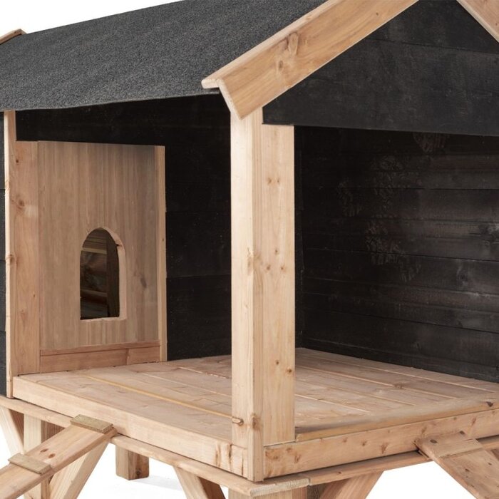 Voldux Dierenverblijf Dennis & David - 201 x 113 x 163 cm - Bruin of zwart