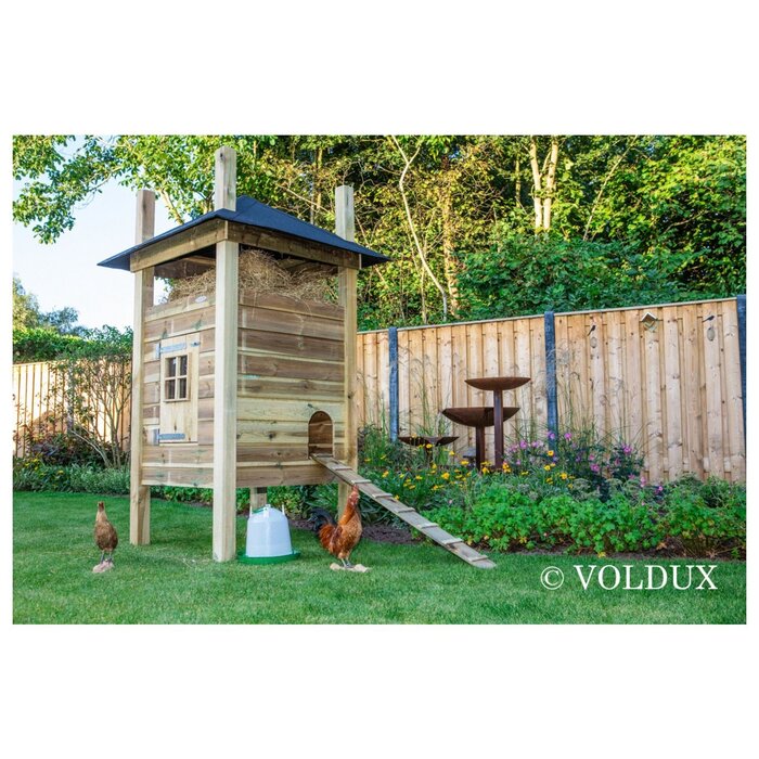 Voldux Hooiberg kippenhok Fem - 125 x 125 x 225 cm - Inclusief hooiopslag
