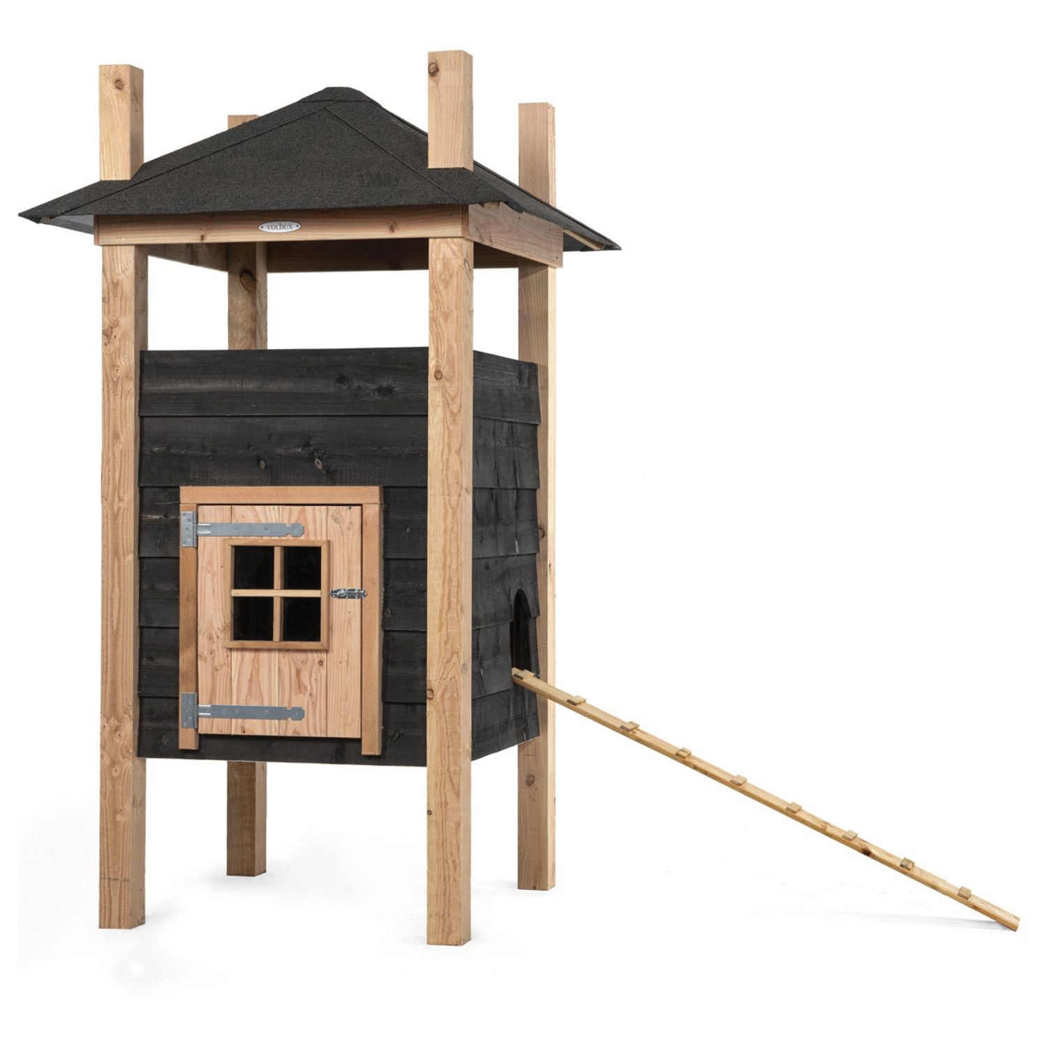 Voldux Hooiberg kippenhok Teun - 125 x 125 x 225 cm - Inclusief hooiopslag