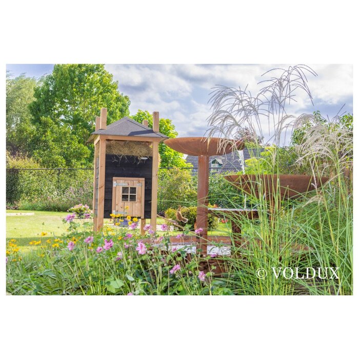 Voldux Hooiberg kippenhok Teun - 125 x 125 x 225 cm - Inclusief hooiopslag