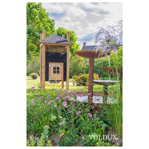 Voldux Hooiberg kippenhok Teun - 125 x 125 x 225 cm - Inclusief hooiopslag