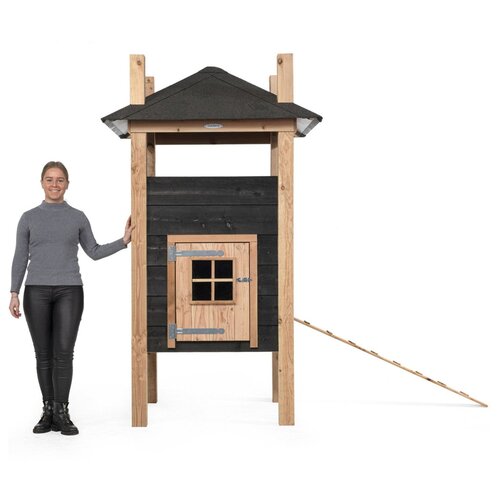 Voldux Hooiberg kippenhok Teun - 125 x 125 x 225 cm - Inclusief hooiopslag