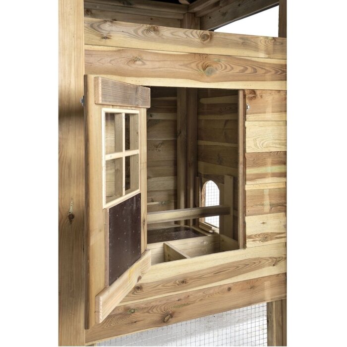 Voldux Hooiberg kippenhok Fem XL - 411 x 125 x 225 cm - Inclusief ren