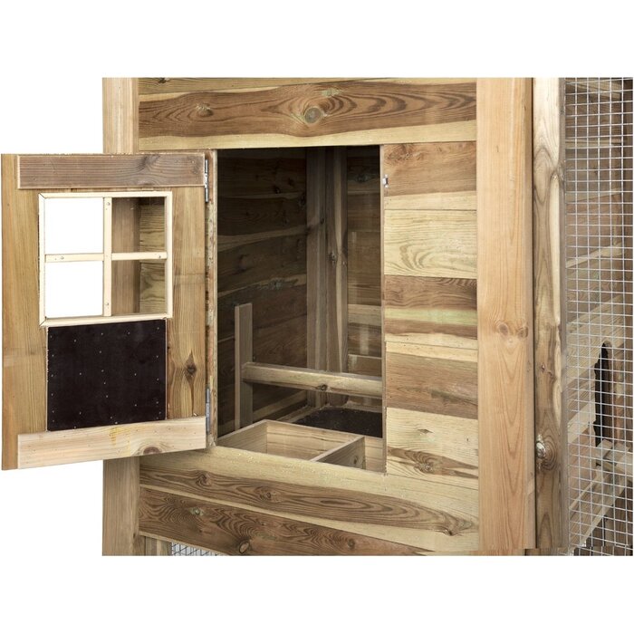 Voldux Hooiberg kippenhok Fem XL - 411 x 125 x 225 cm - Inclusief ren