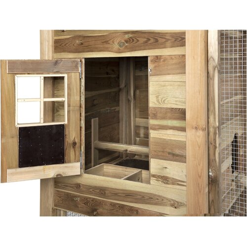 Voldux Hooiberg kippenhok Fien XXL - 697 x 125 x 225 cm - Inclusief ren