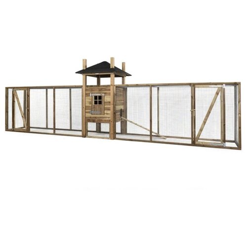 Voldux Hooiberg kippenhok Fien XXL - 697 x 125 x 225 cm - Inclusief ren