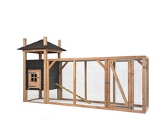 Voldux Hooiberg kippenhok Tom XL - 411 x 125 x 225 cm - Inclusief ren