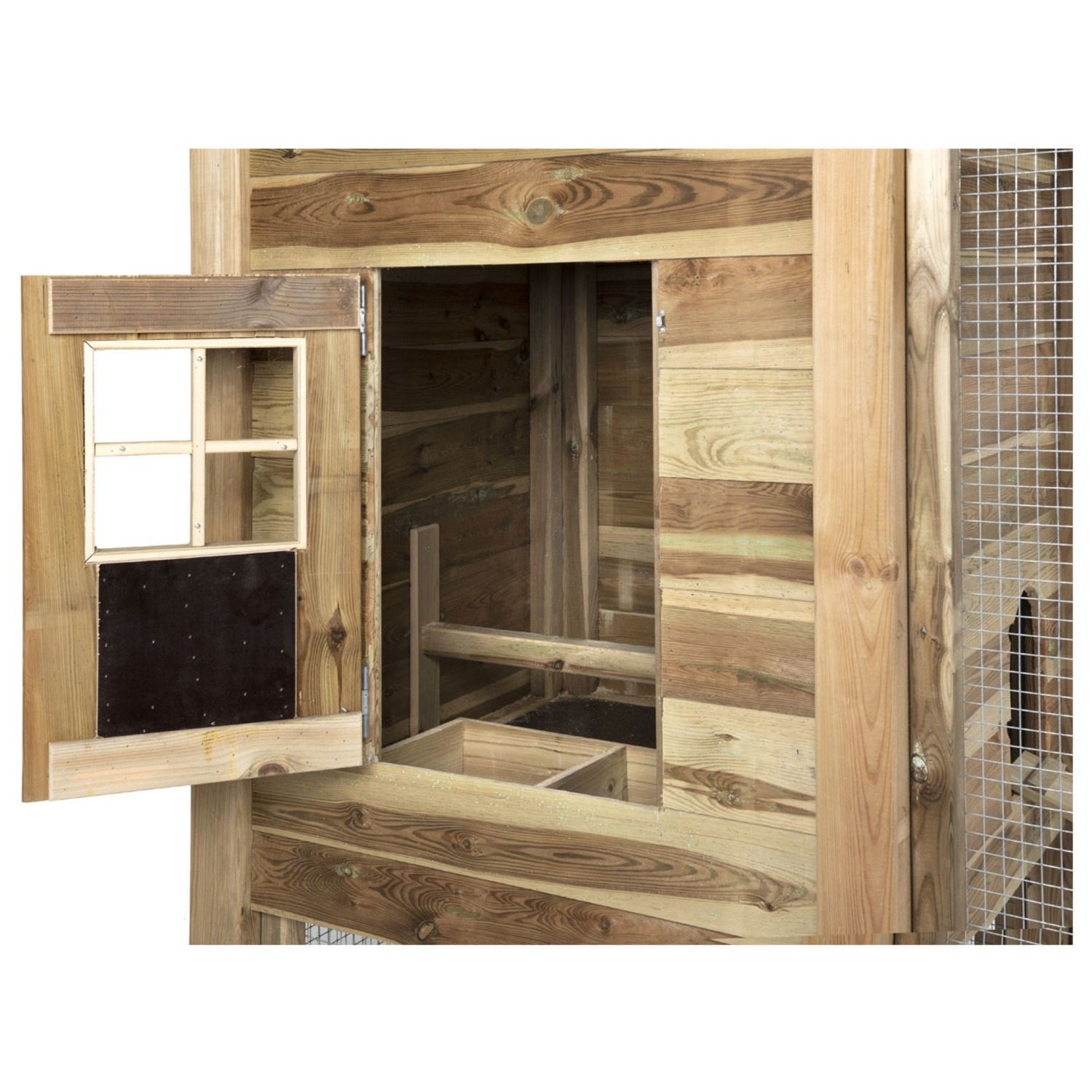 Voldux Hooiberg kippenhok Tom XL - 411 x 125 x 225 cm - Inclusief ren