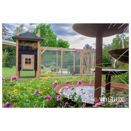 Voldux Hooiberg kippenhok Tom XL - 411 x 125 x 225 cm - Inclusief ren